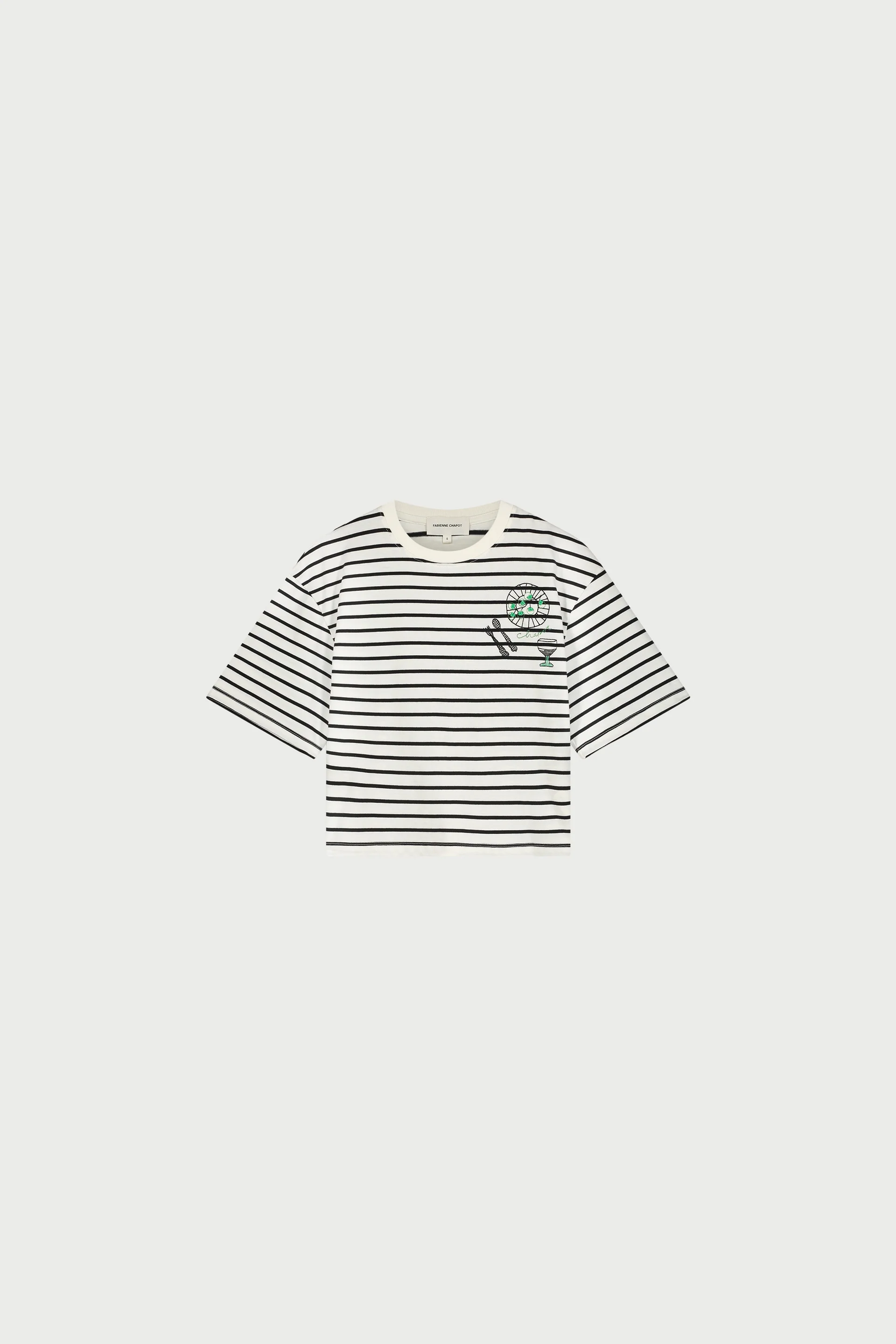 Benja T-Shirt | Cosy White/Black - Image 4