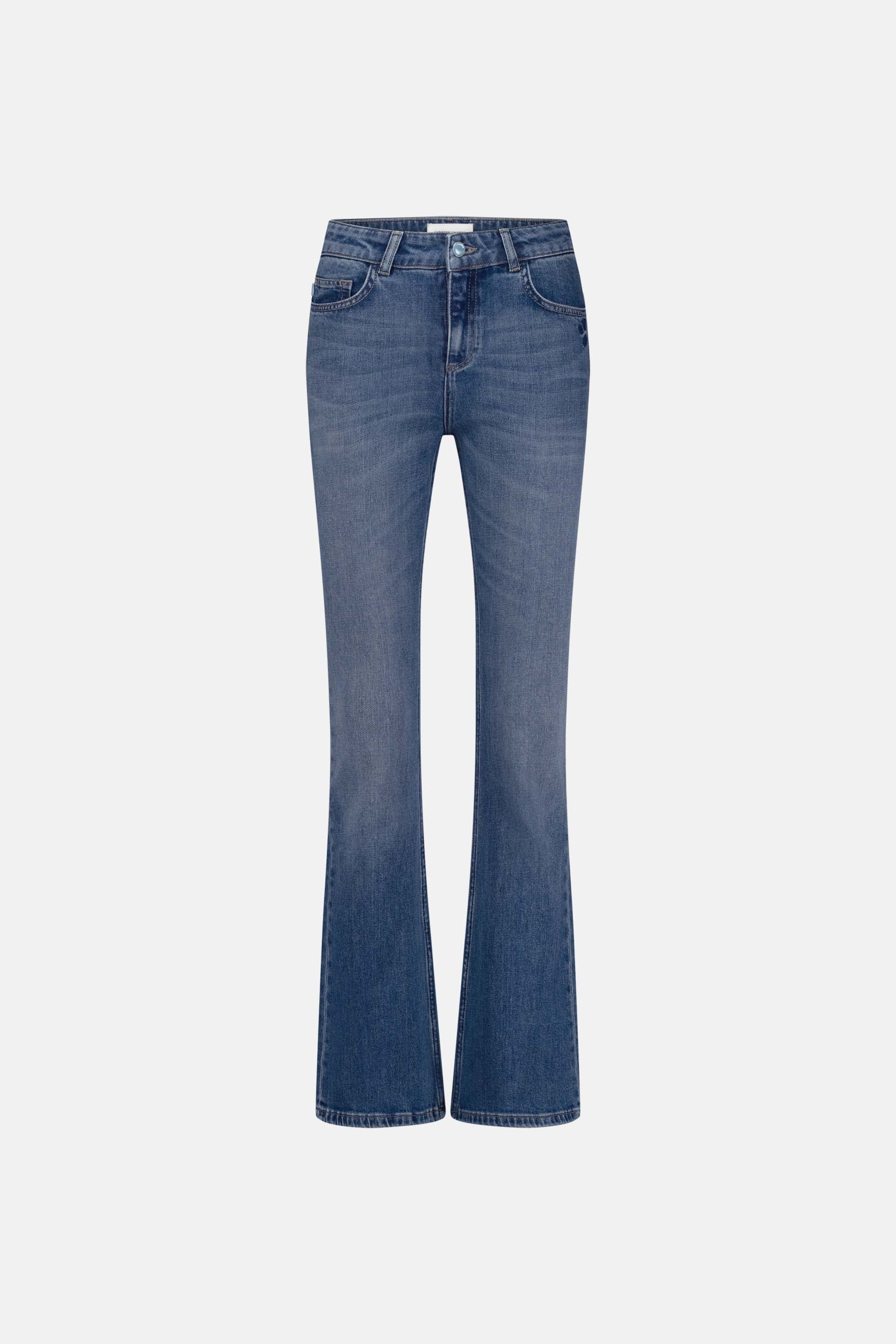 Eva Flare Jeans | Mid Blue - Image 4