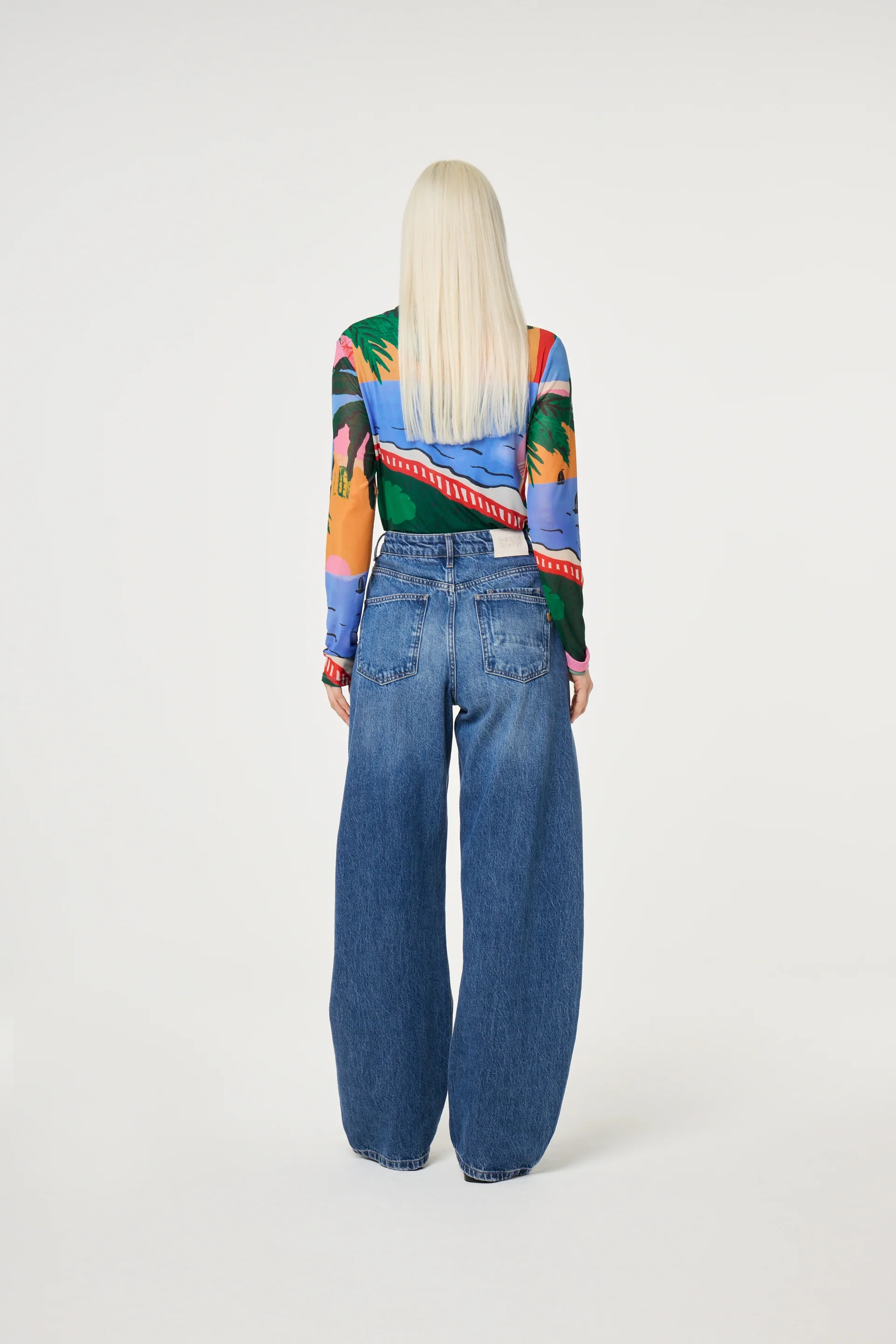 Jane Top | Marina Blue/Evergreen - Image 3