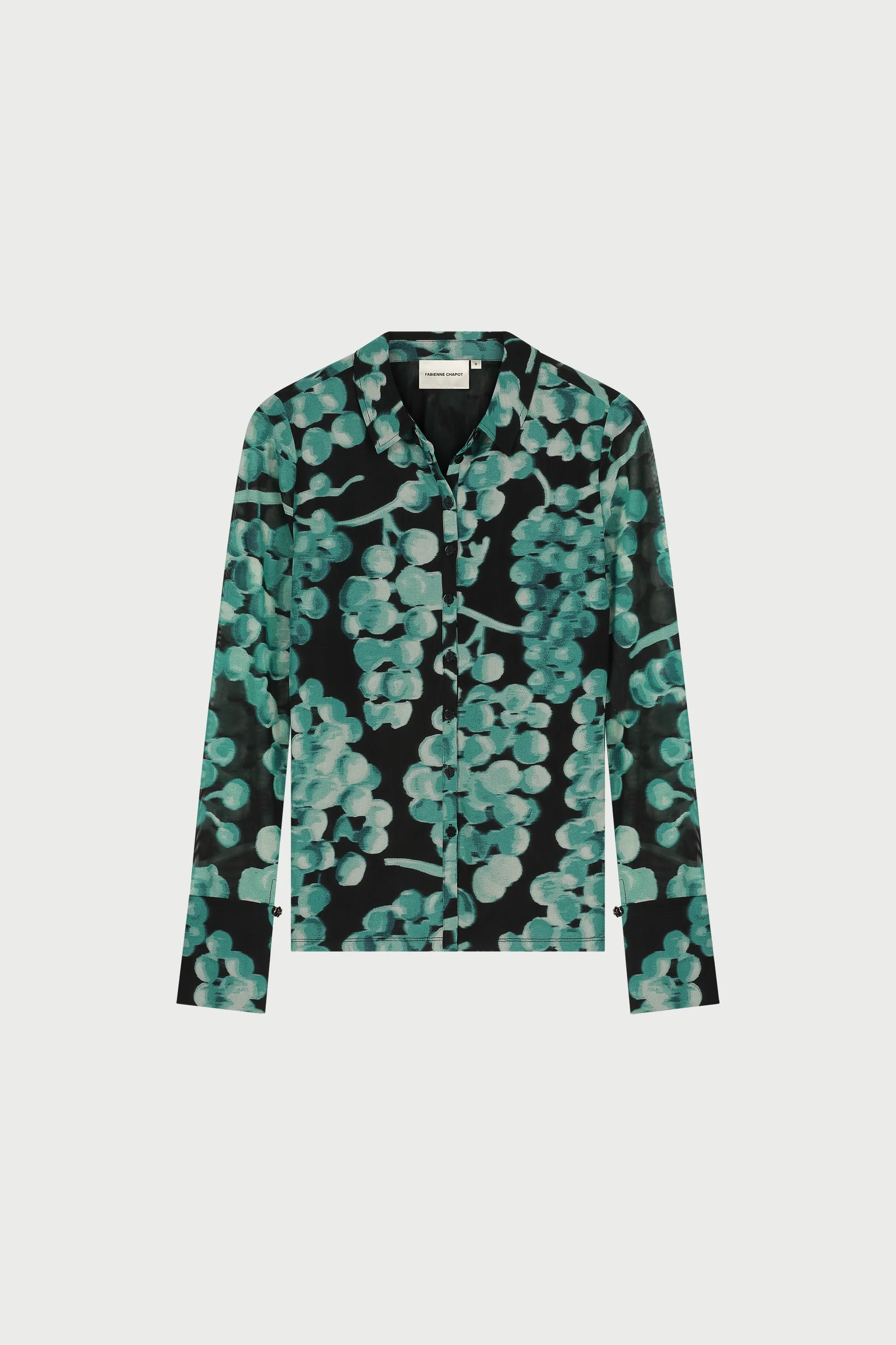 Kevis Blouse | Black/Mint Green - Image 4