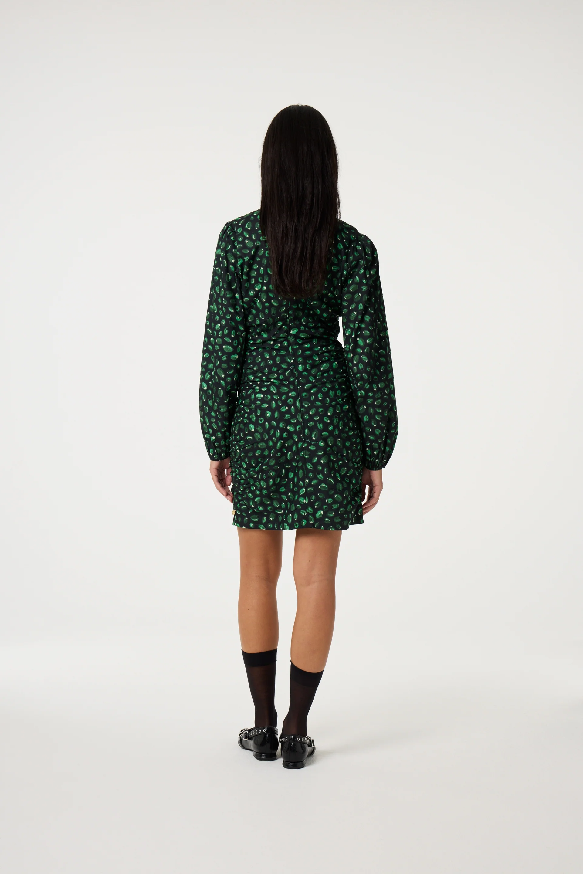 Maartje Dress | Creme Brulee/Green G - Image 3