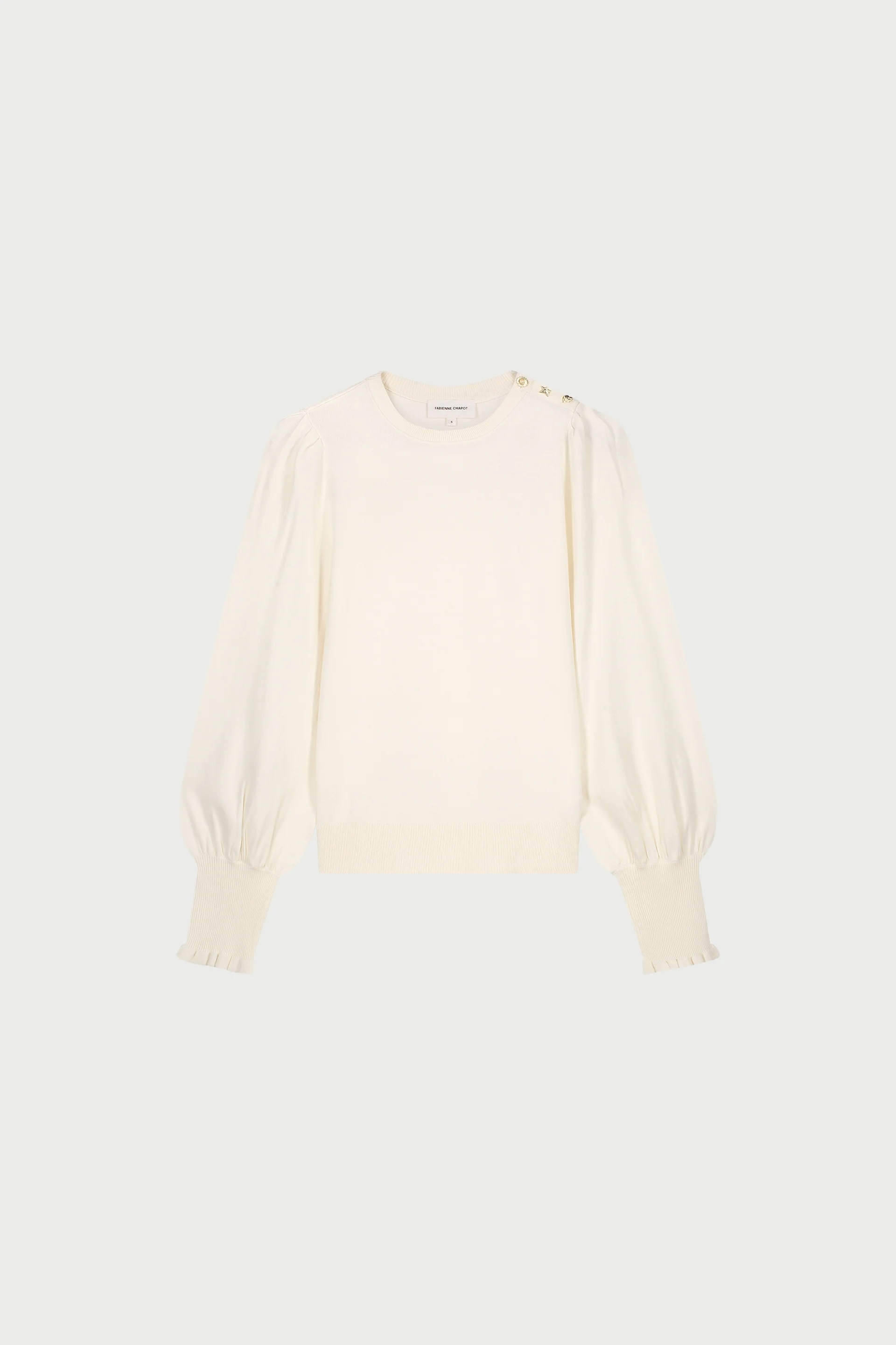 Molly Balloon Pullover | Cosy White - Image 4