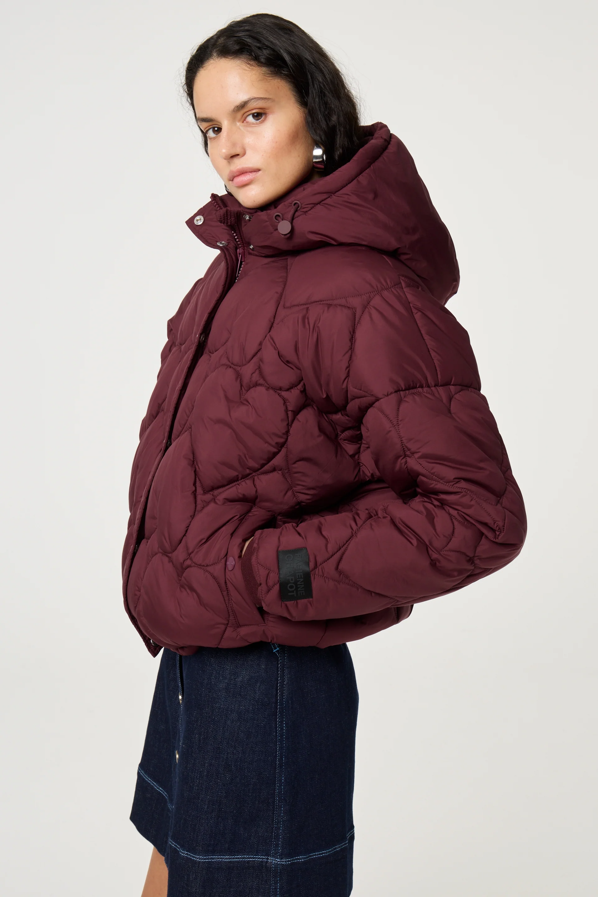 Prisca Puffer | Deep Burgundy - Image 3