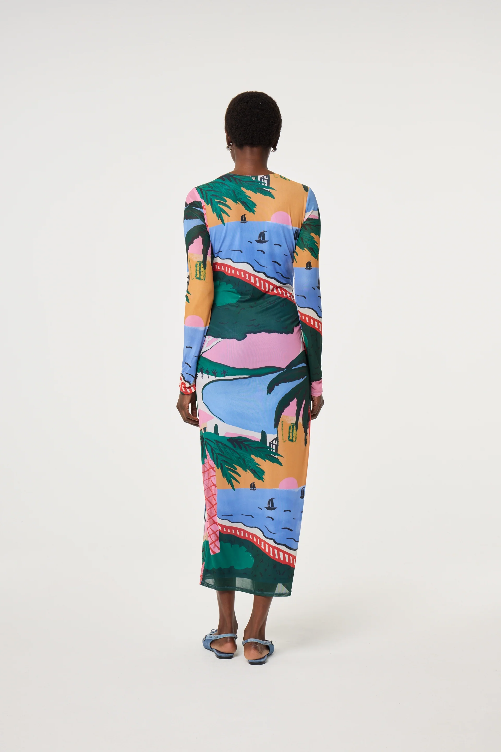 Samara Dress | Marina Blue/Evergreen - Image 3