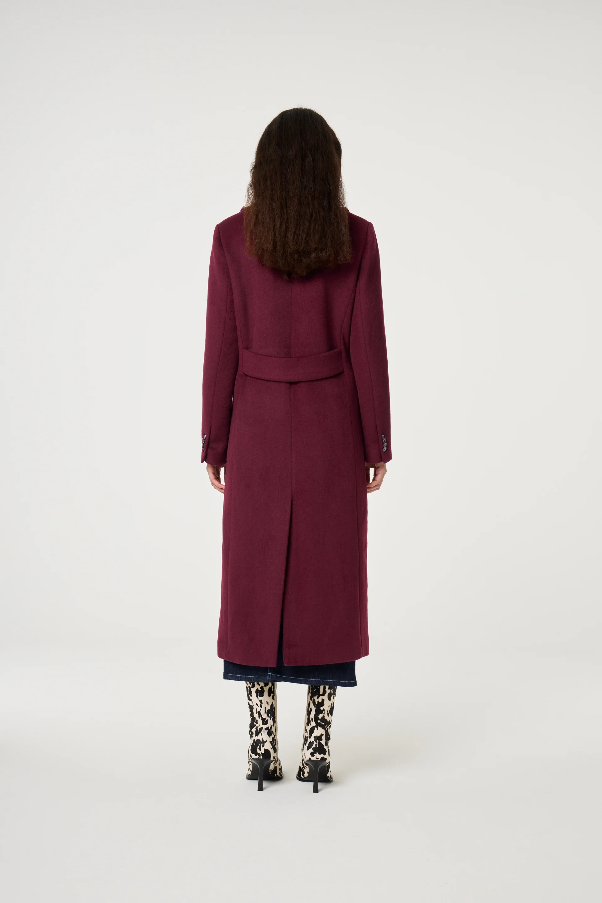 Sophia Coat | Deep Burgundy - Image 3