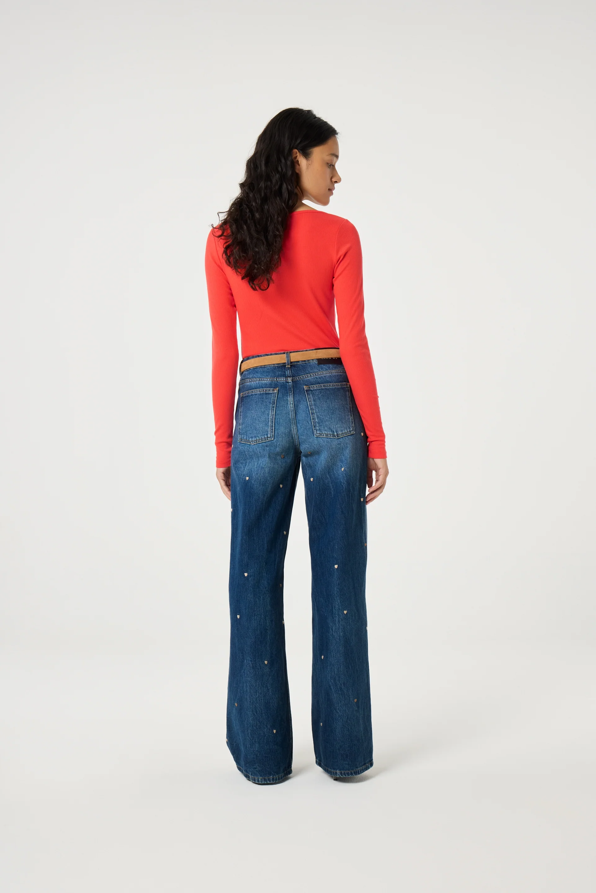 Thea Wide Leg Jeans | Mid Blue - Image 3