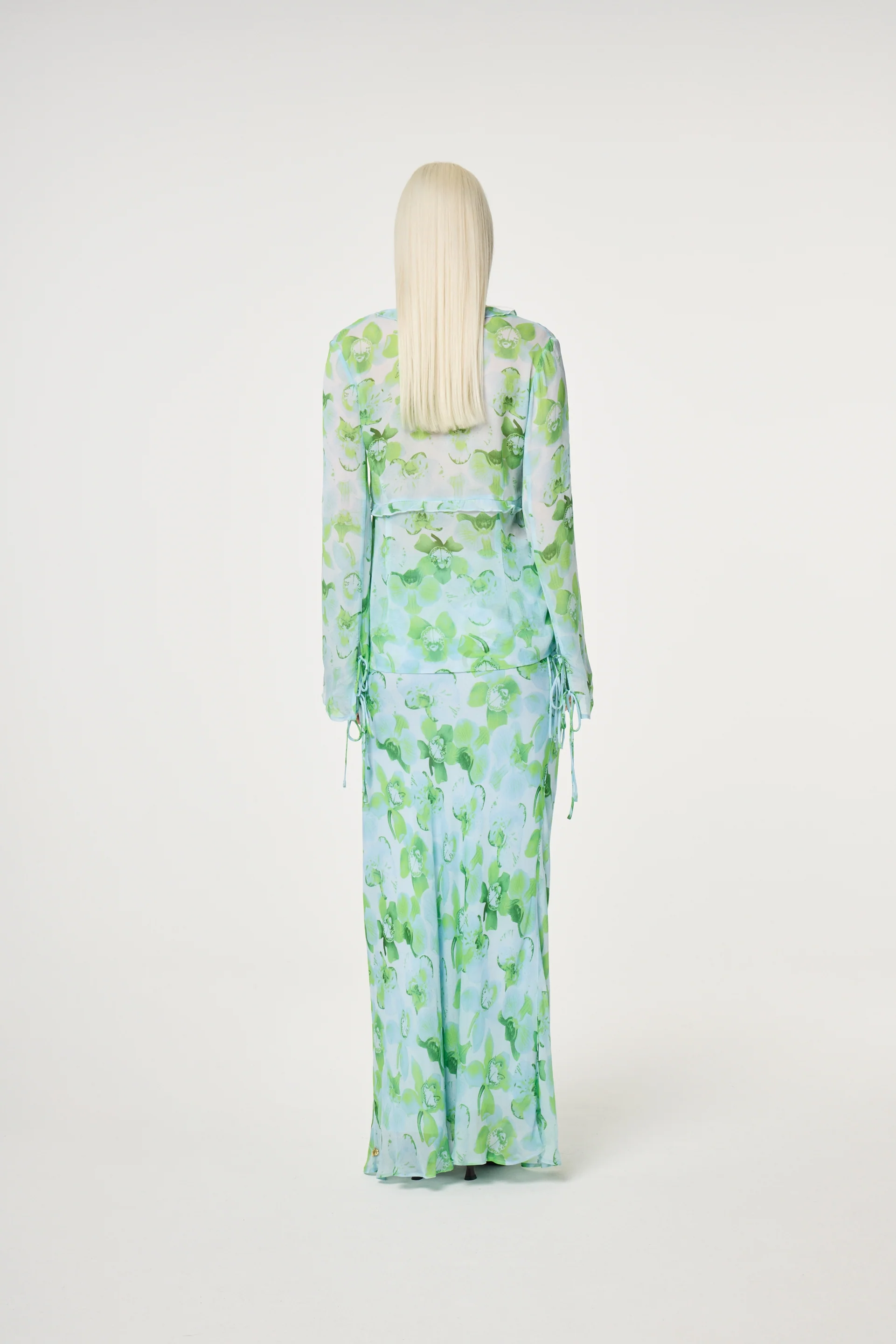 Tinie Blouse | Light Blue/Green - Image 3