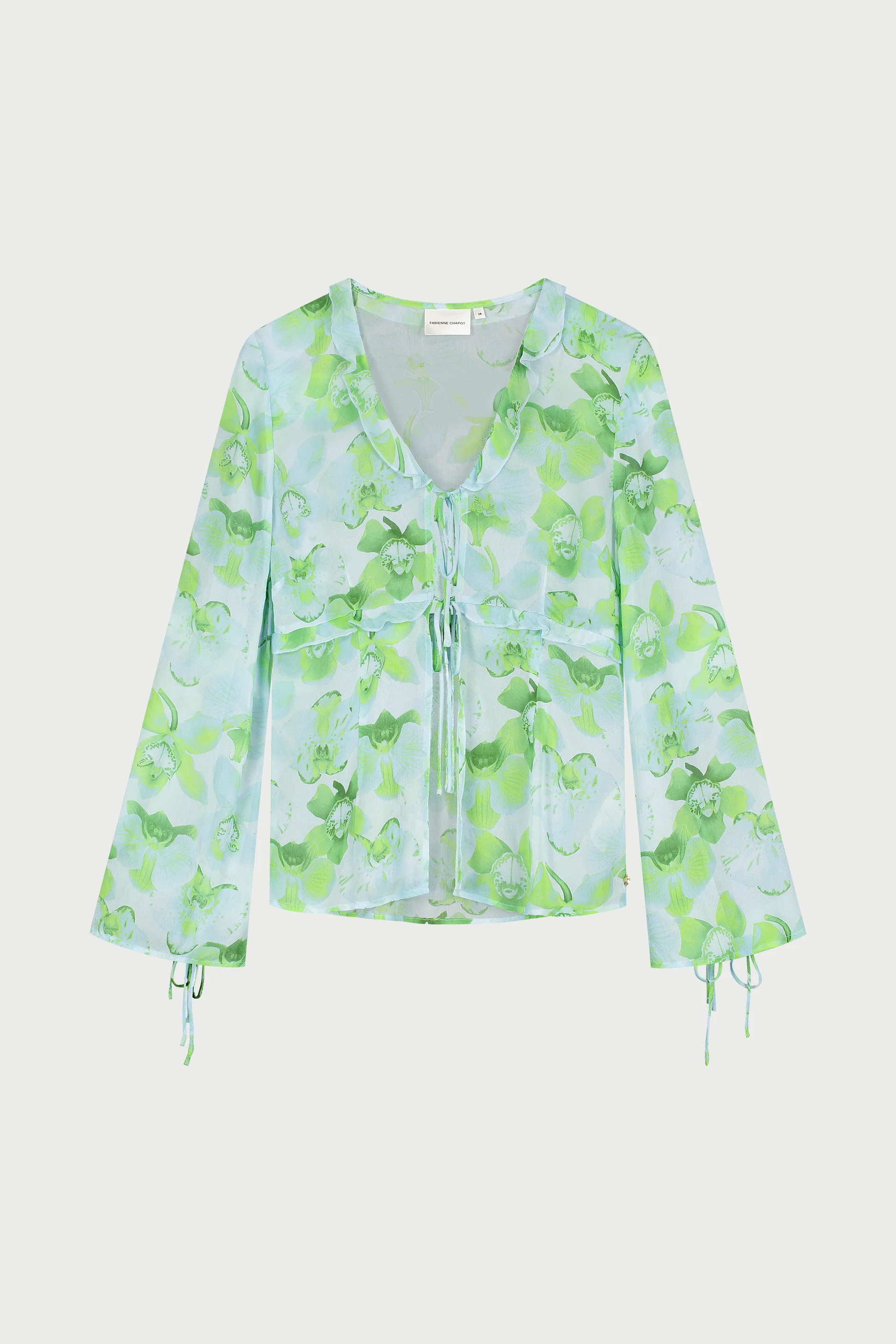 Tinie Blouse | Light Blue/Green - Image 4